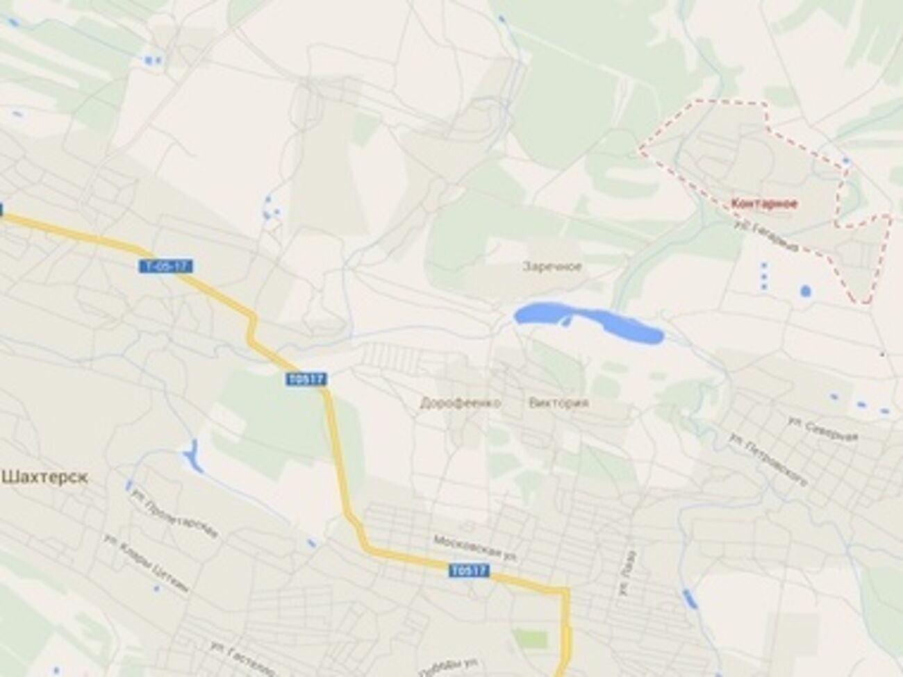 Освобожденное Контарное на карте