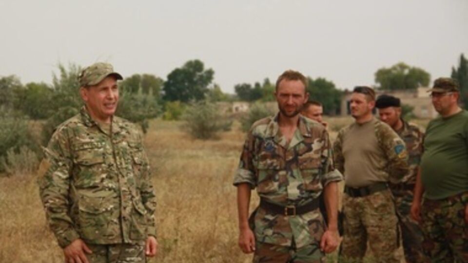 Валерий Гелетей встретился с бойцами сразу после марша