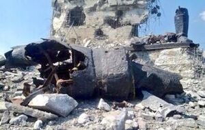 Мемориальный комплекс разрушен в боях