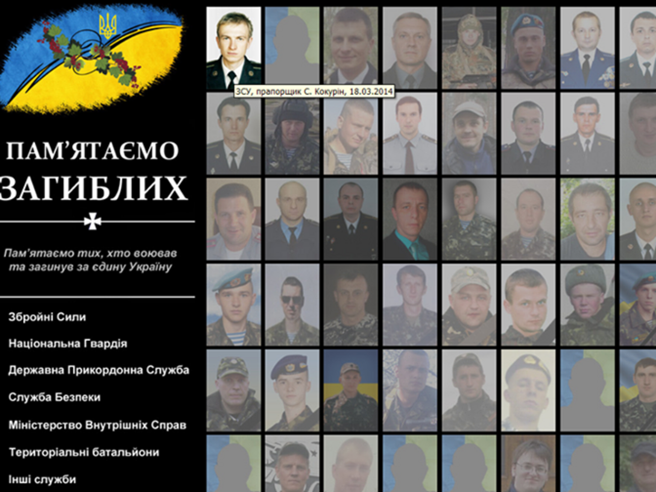 На сайте информация о 320 погибших в АТО