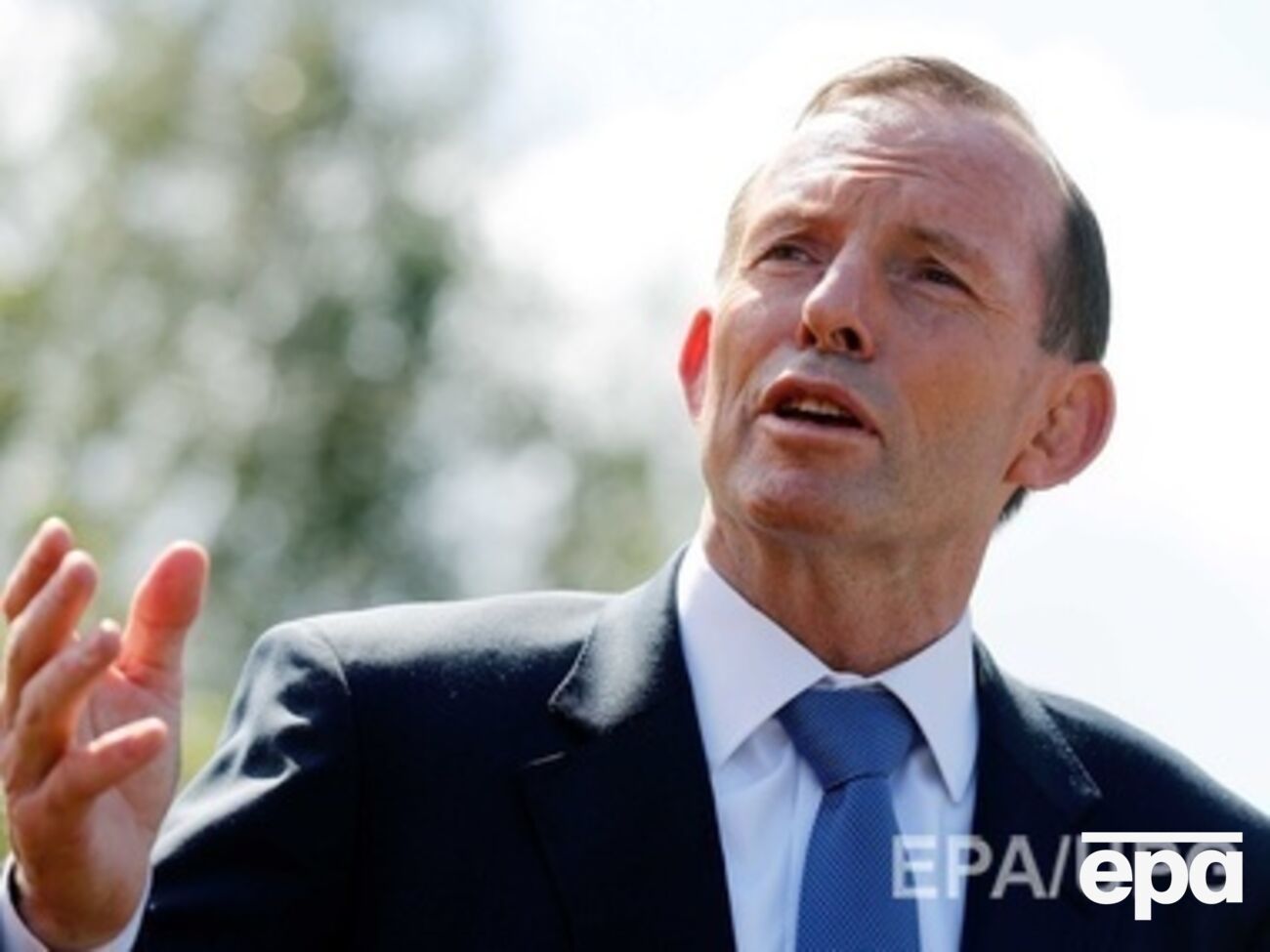 Австралийский премьер-министр Тони Эбботт в аэропорту Роттердама, Нидерланды