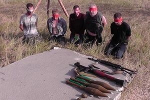 У задержанных изъяли противотанковый гранатомет, автоматы Калашникова и гранаты