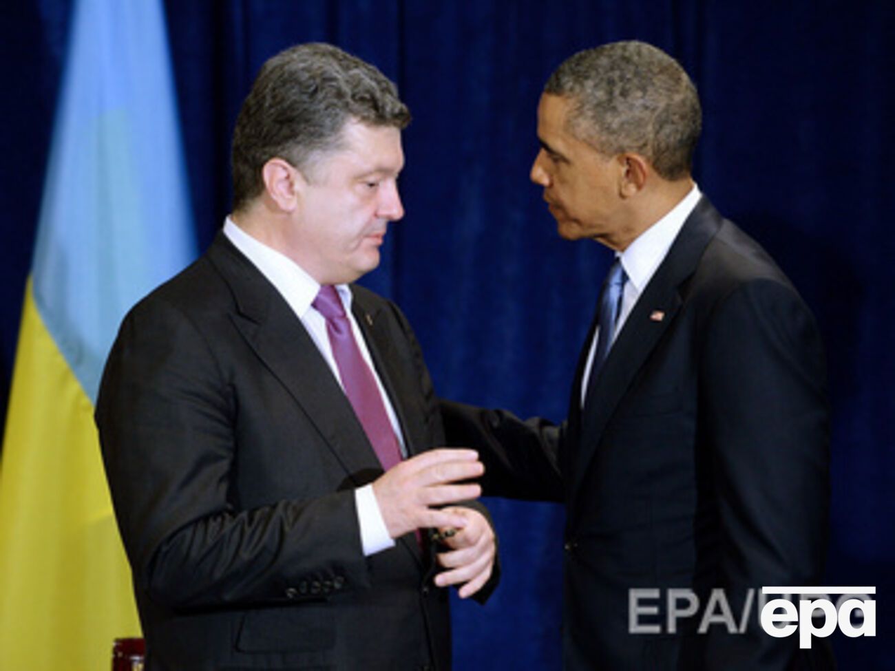 Петр Порошенко и Барак Обама во время встречи в Варшаве 4 июня 2014 года