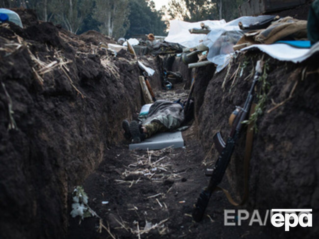 Один из окопов сил АТО в Донецкой области