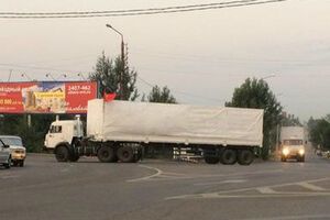 Колонна покинула территорию авиабазы