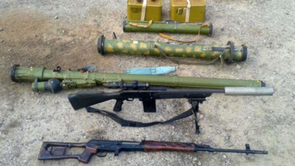Найденное Нацгвардией оружие