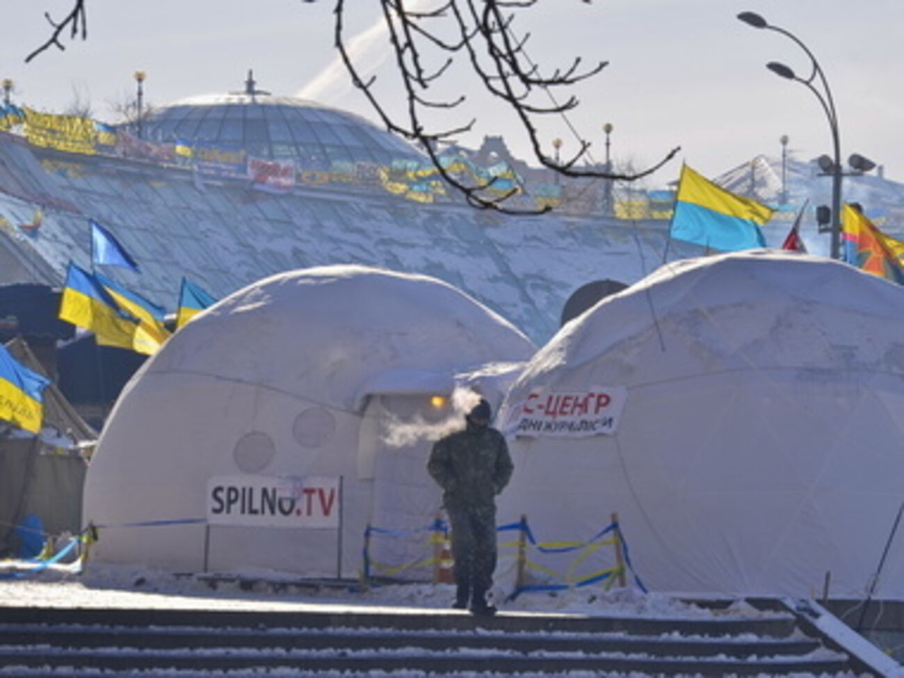 Палатки "Спільнобачення" стояли на Майдане около 6 месяцев