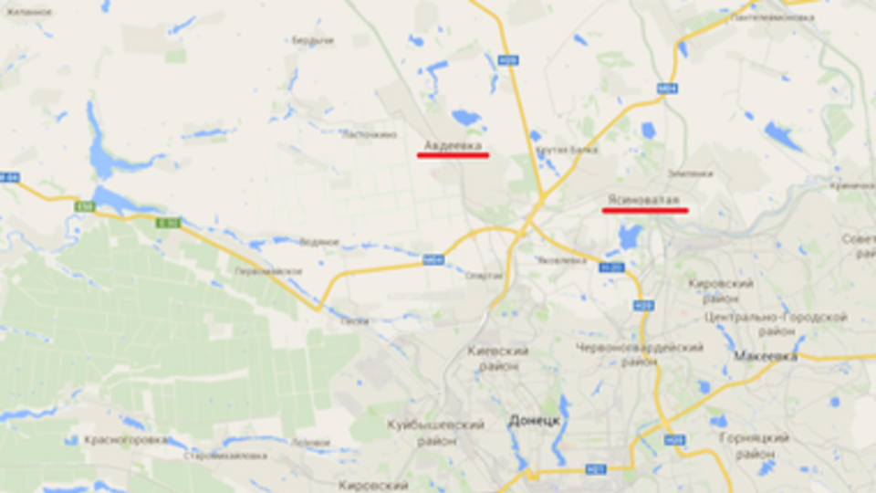 Оба города находятся в нескольких километрах от Донецка