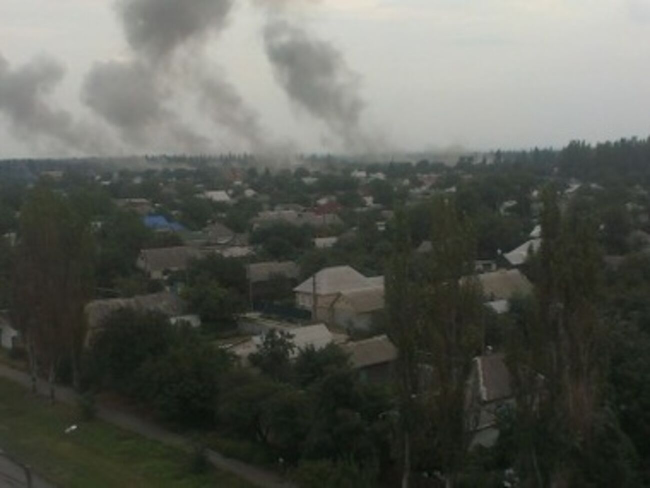 Вид на Харцызск со стороны микрорайона Черемушки