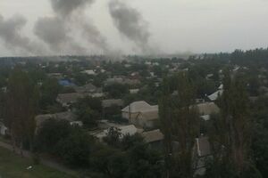 Вид на Харцызск со стороны микрорайона Черемушки