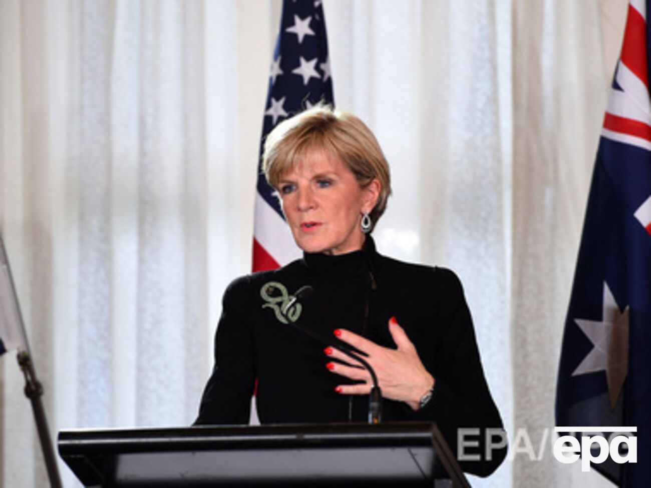 Джулия Бишоп во время поездки в США