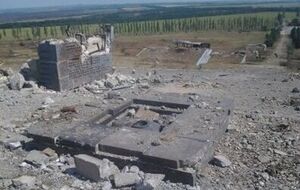 В результате боев мемориал на кургане Саур-Могила практически разрушен