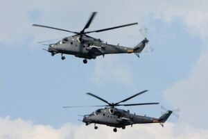 Российские вертолеты нарушили границу Украины
