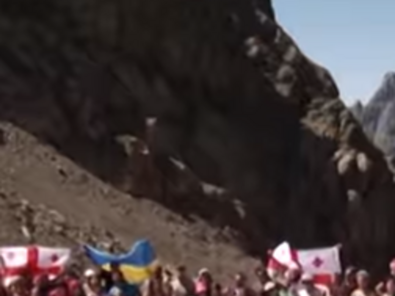 "Слава Украине!" теперь прозвучало и высоко в горах Грузии