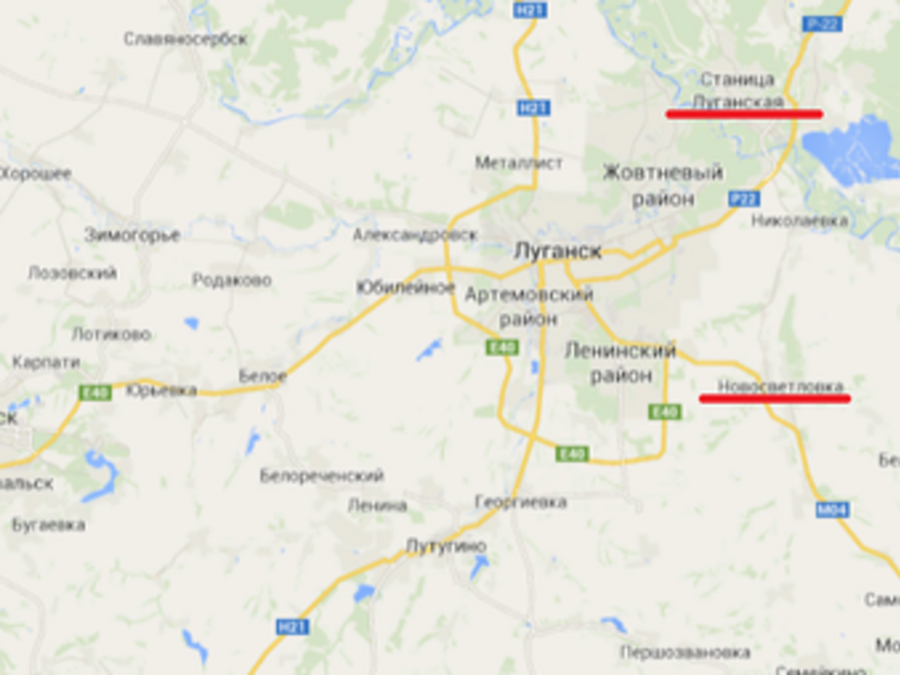 На Луганск продолжается наступление с юга