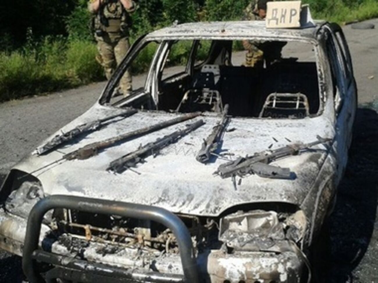 В автомобиле боевиков сдетонировал боекомплект