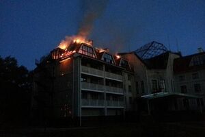 Главный корпус тренировочной базы был разрушен попаданиями двух снарядов