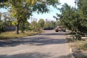 Танки в Новоазовске 27 августа