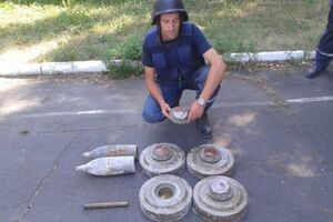 Противотанковые мины, найденные в Донецкой области