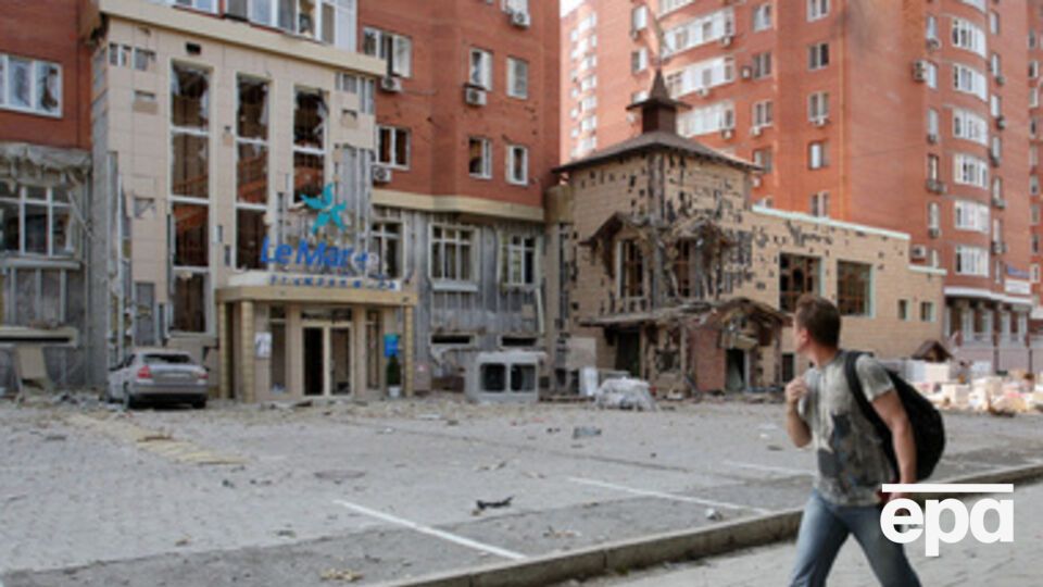 Улицы Донецка после обстрела