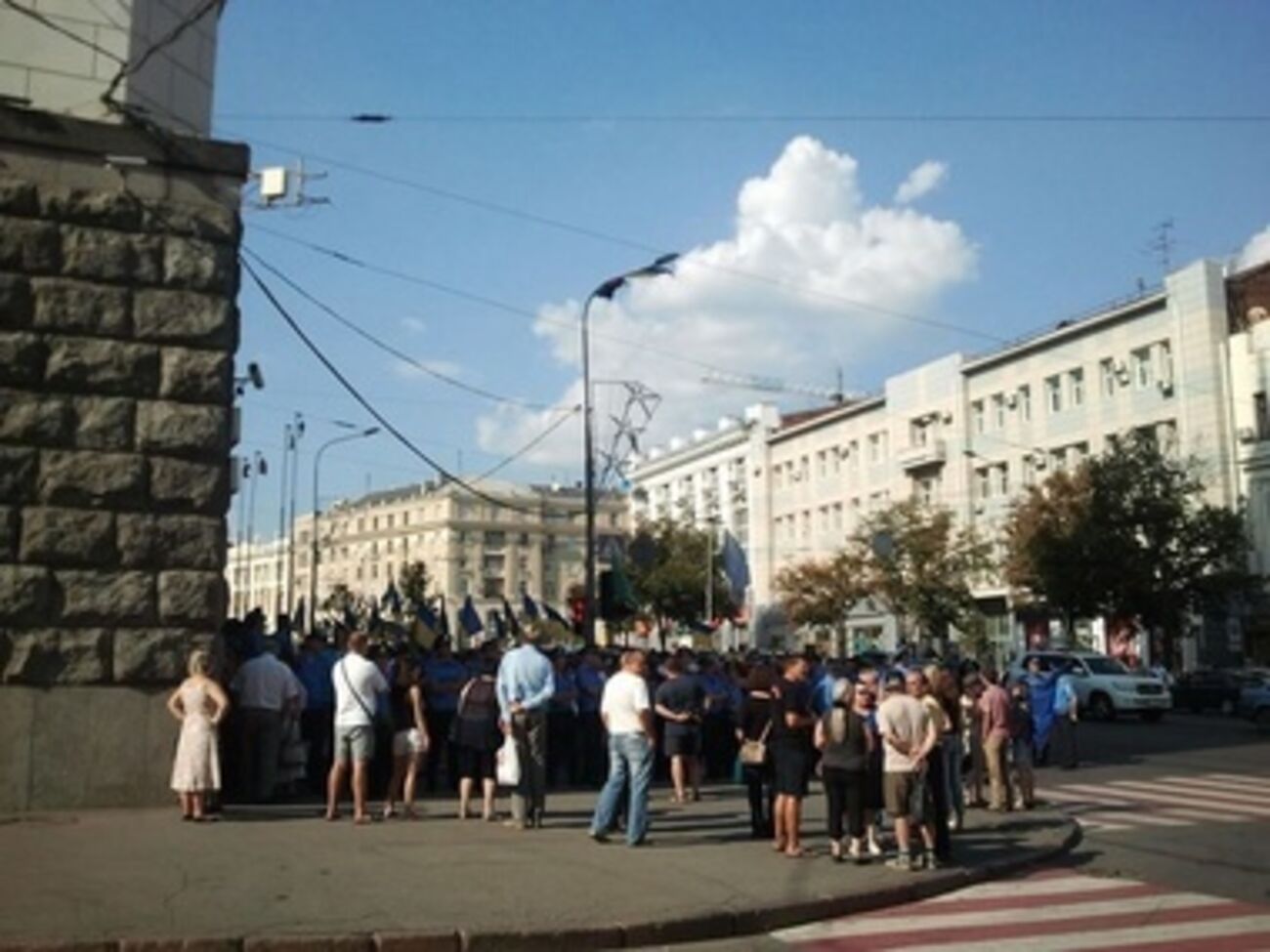 В Харькове поругались сторонники и противники Кернеса