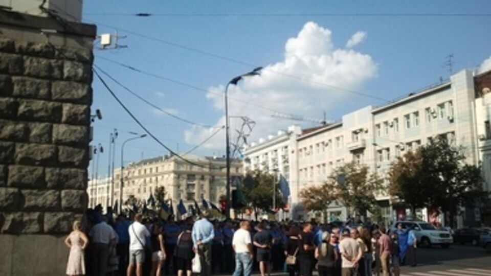 В Харькове поругались сторонники и противники Кернеса