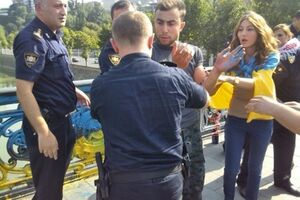 Полиция задержала патриотов Грузии за акцию солидарности с Украиной