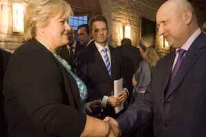 Спикер Верховной Рады Украины Александр Турчинов и премьер-министр Норвегии Эрна Солберг