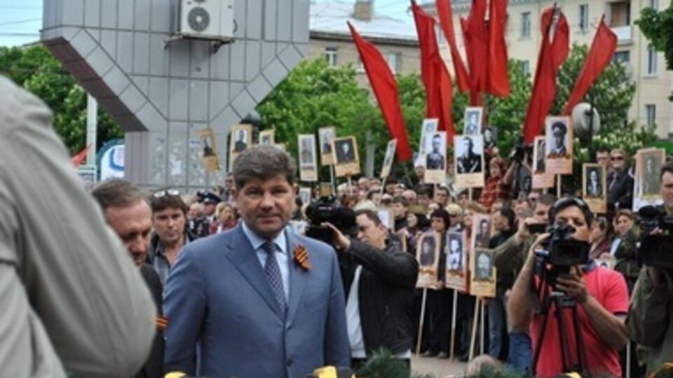 Сергей Кравченко на праздновании 9 мая 2014 года