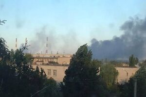 Пожар на подстанции в Счастье