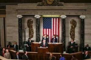 Петр Порошенко во время выступления в Конгрессе США