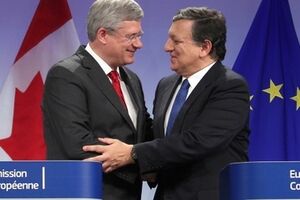 Премьер-министр Канады Стивен Харпер и президент Европейской комиссии Жозе Мануэль Баррозу встретятся в Оттаве