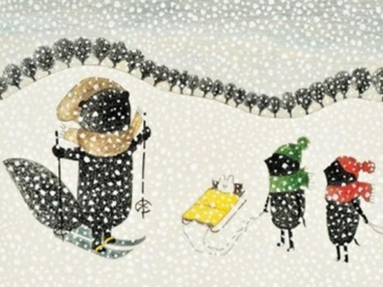 Иллюстрация из книги&nbsp;"Хто зробить сніг"&nbsp;Тараса и Марьяны Прохасько