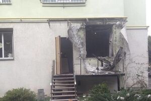 Здание атаковали ночью