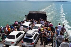 На переправе вновь образовалась очередь