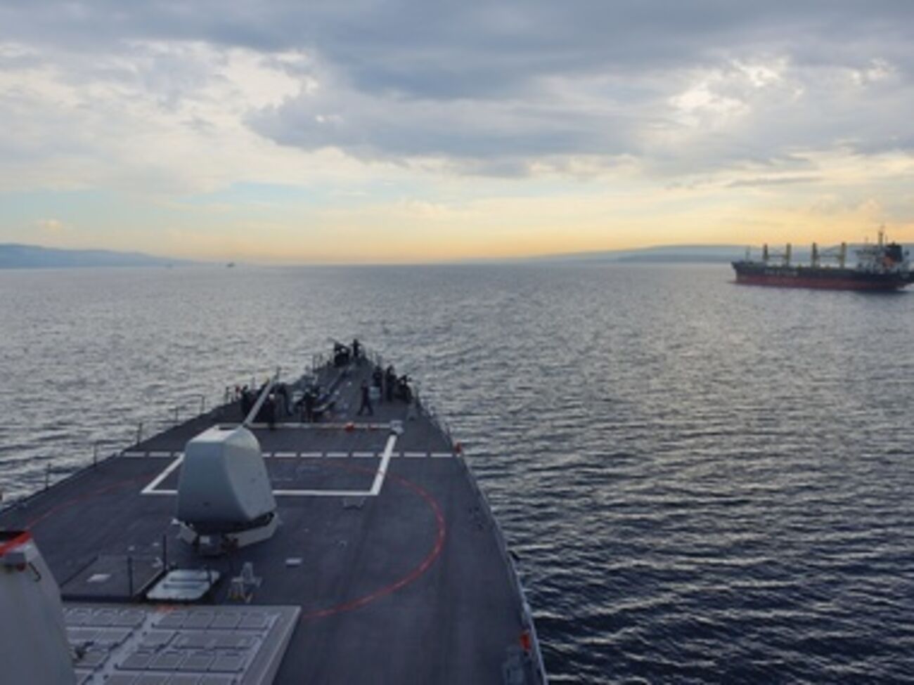 Корабль будет работать в координации с силами НАТО в регионе