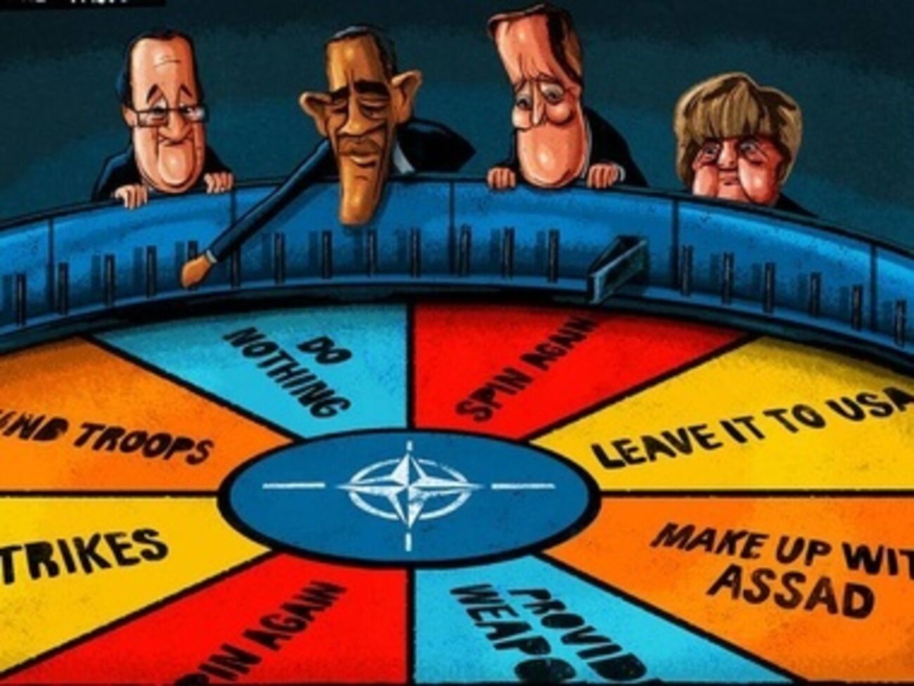 Нерешительность западных лидеров стала жертвой насмешек британских&nbsp;карикатуристов