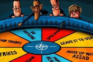 Нерешительность западных лидеров стала жертвой насмешек британских карикатуристов