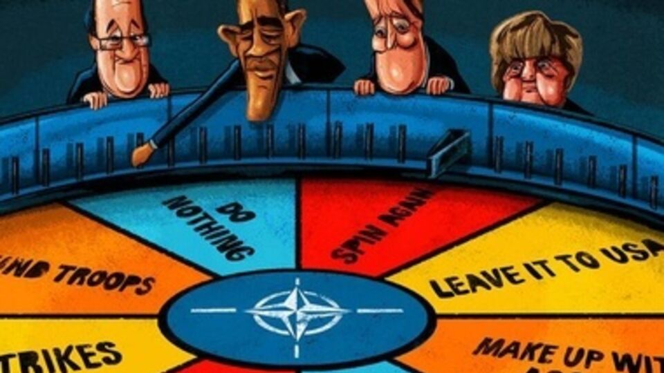 Нерешительность западных лидеров стала жертвой насмешек британских карикатуристов