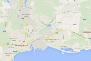 Лебединское расположено на восточной окраине Мариуполя