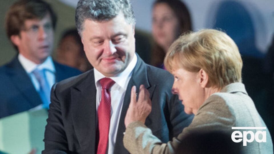 Порошенко и Меркель на саммите НАТО