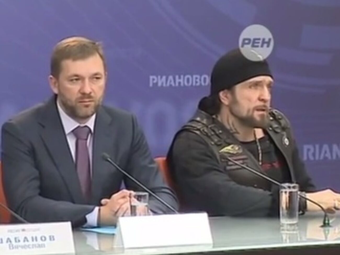 Лидеры российского "Антимайдана" Дмитрий Саблин и Александр Залдостанов