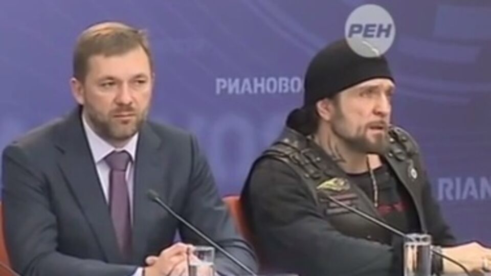 Лидеры российского "Антимайдана" Дмитрий Саблин и Александр Залдостанов