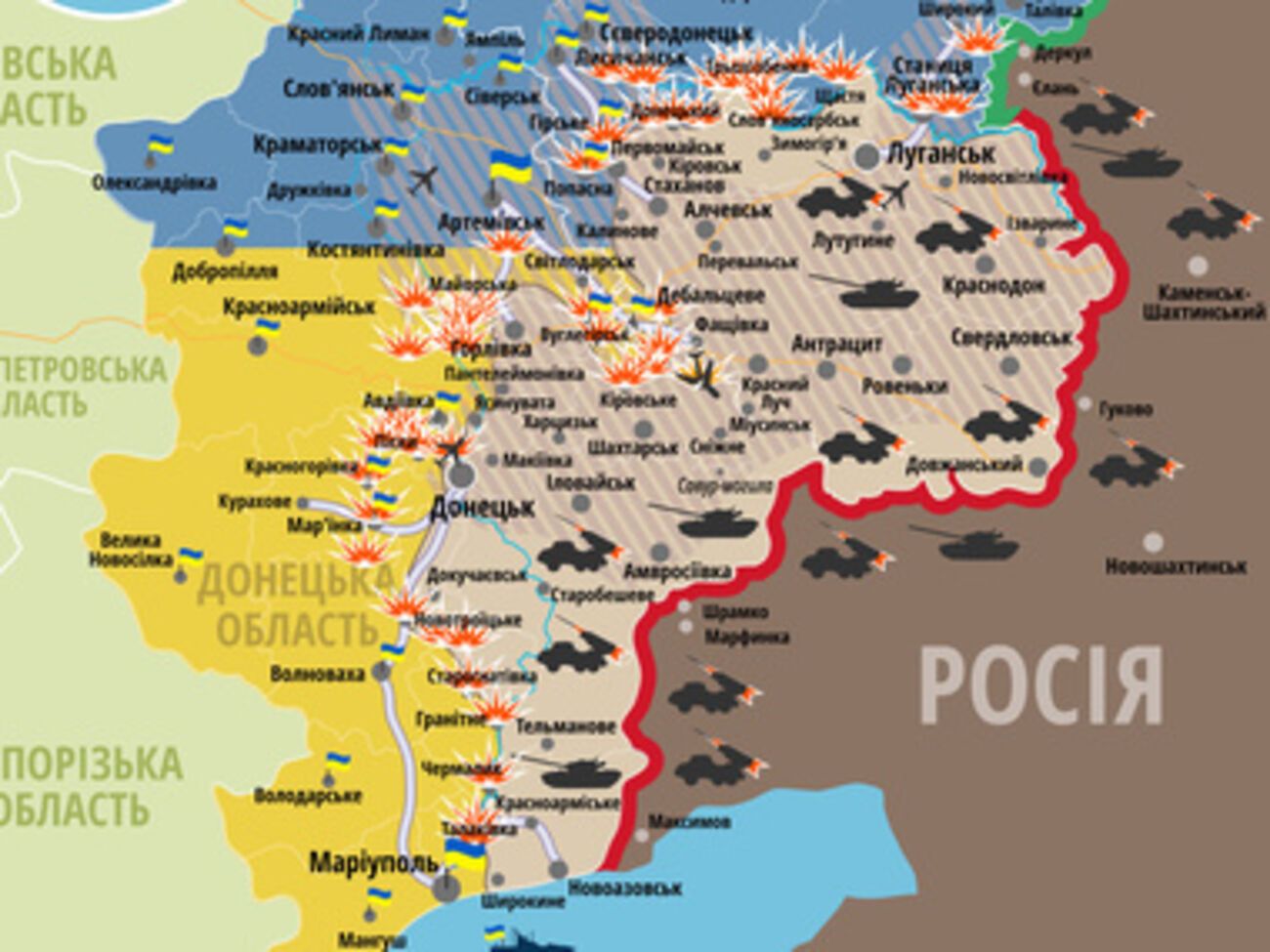 Боевики ведут огонь по всему периметру зоны АТО