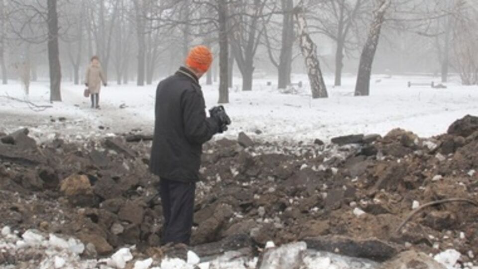 Последствия обстрела Дебальцево 19 января