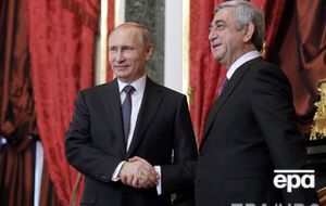 Глава РФ Владимир Путин и президент Армении Серж Саргсян