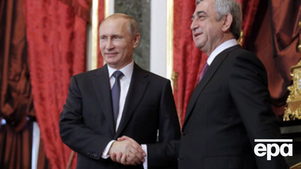 Глава РФ Владимир Путин и президент Армении Серж Саргсян