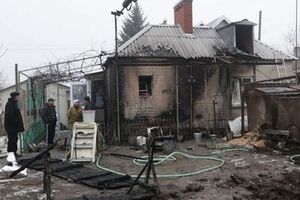 Последствия обстрела террористами Сартаны под Мариуполем