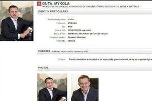 Карточка Николая Гуты на сайте Интерпола