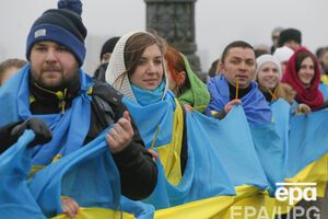 Украинцы отмечают День соборности. Фоторепортаж